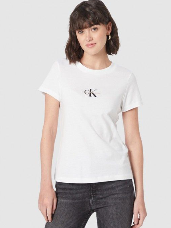 MONOGRAM SLIM TEE Bright White / L