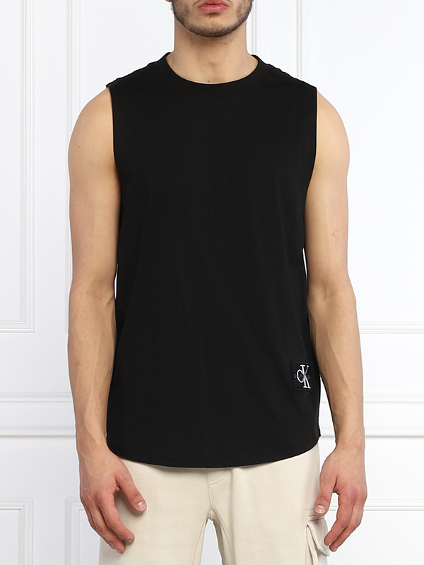 Monogram Badge Tank Ck Black / L