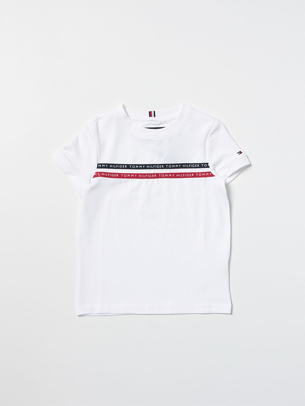 Tommy Tape Tee S/S White / 10