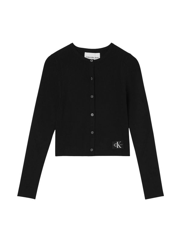 Badge Knitted Cardig Ck Black / L