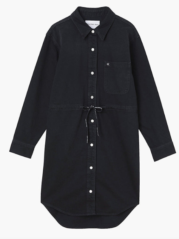 Dad Shirt Dress Denim Black / L