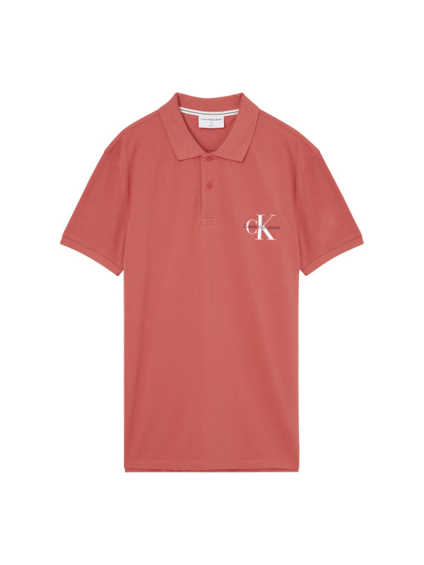 Monogram Logo Polo Rhubarb Red / L