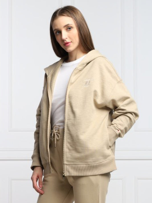 Relaxed Th Full Zip Beige / L