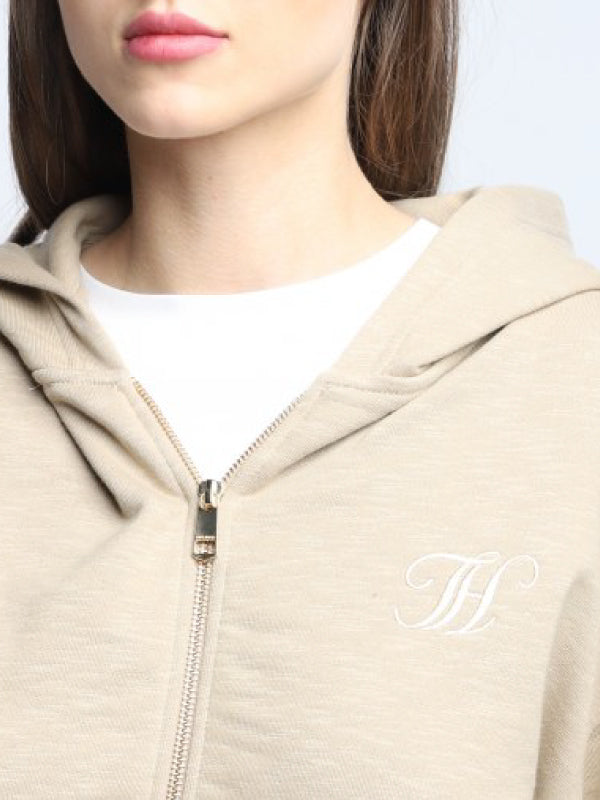 Relaxed Th Full Zip Beige / L