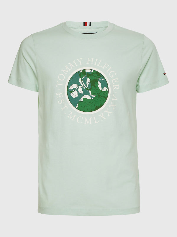 Floral Roundel Tee Minty Essence / L