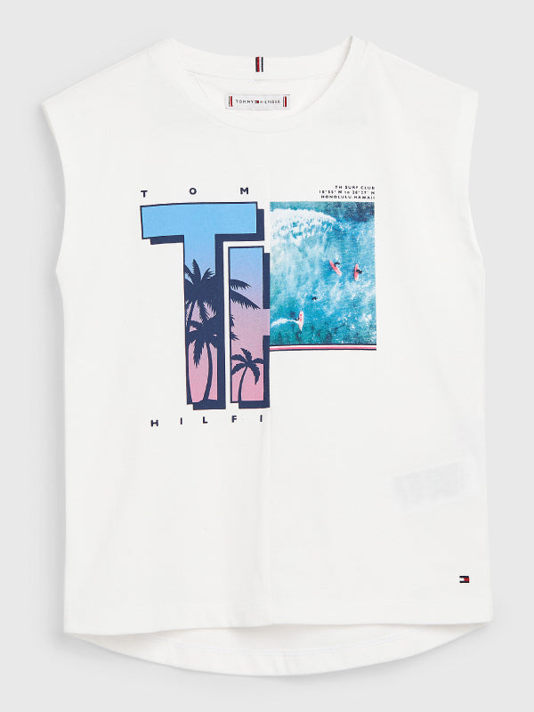 Hawaii Surf Print Te White / 10