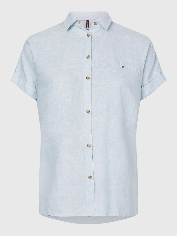 Linen Relaxed Shirt Breezy Blue / 42