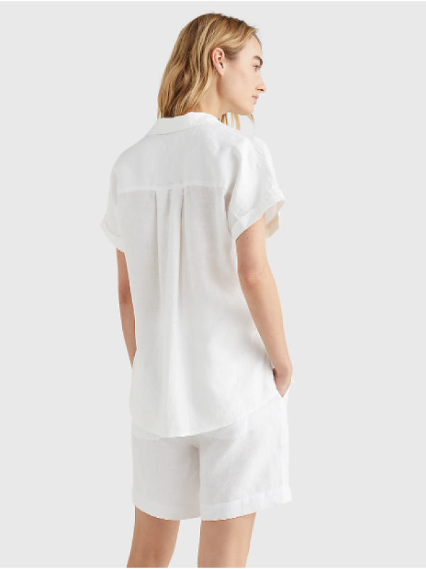 Linen Relaxed Shirt Th Optic White / 42