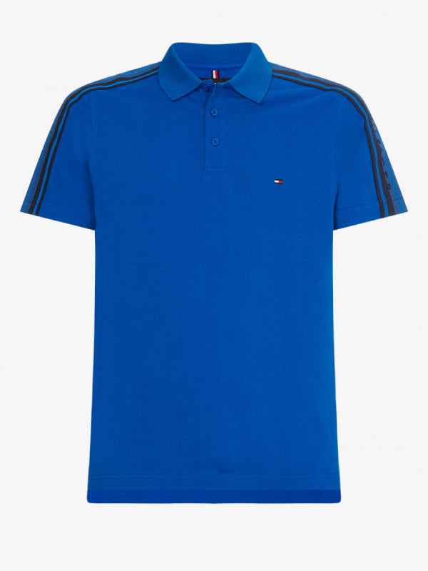 FLAG OUTLINE TAPE SLIM POLO Greek Isle Blue / L