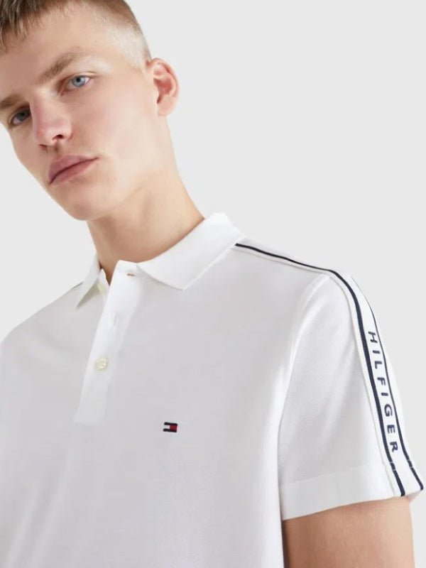 FLAG OUTLINE TAPE SLIM POLO White / L