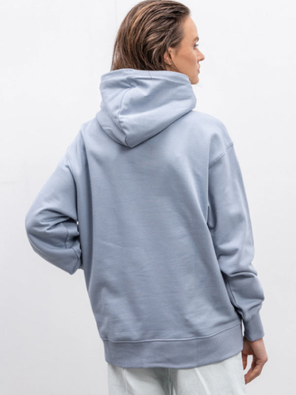 Aqua Monogram Hoodie Silver Sky / L