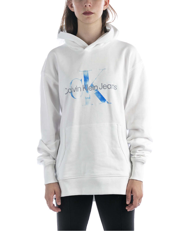 Aqua Monogram Hoodie Bright White / L