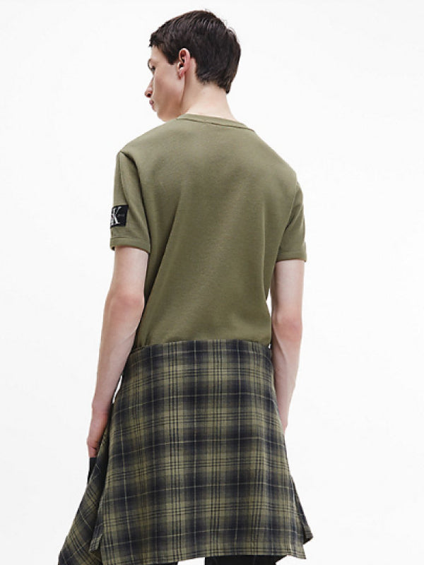 Monogram Badge Waffle Ss Tee Burnt Olive / L