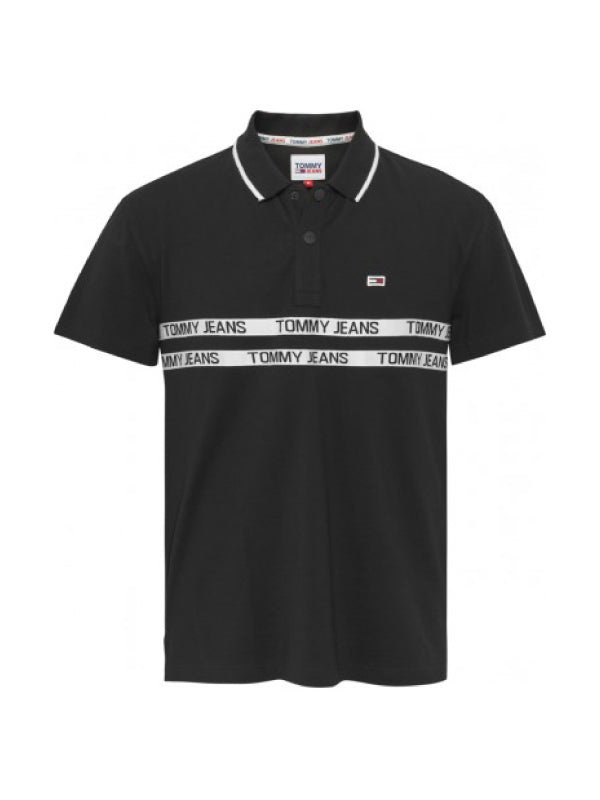 Tjm Chest Tape Polo Black / L