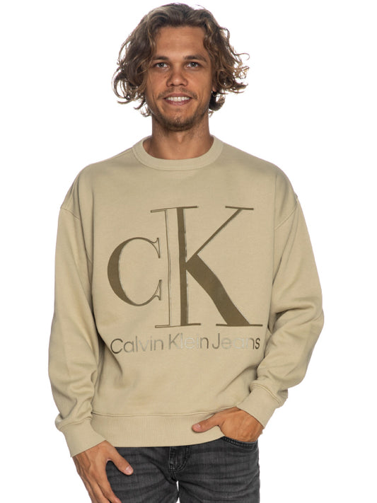 High Shine Ck Instit Crew Neck Wheat Fields / L