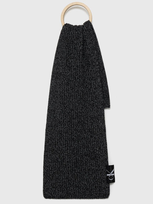 Oversize Label Scarf Black / OS