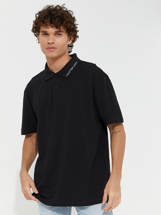 Institutional Collar Polo Ck Black / L