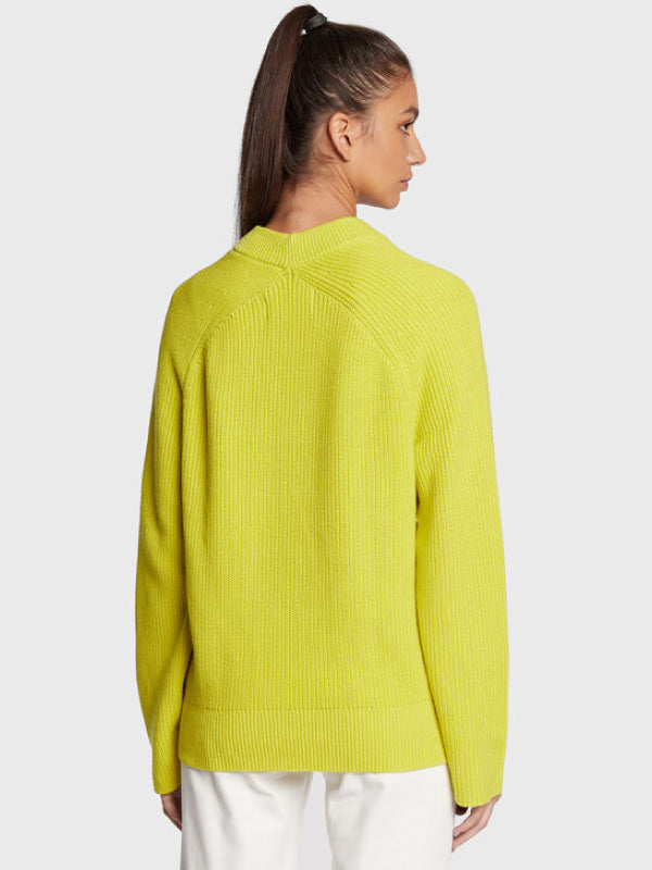 Blown Up Ck High Neck Sweater Dune Yellow / L