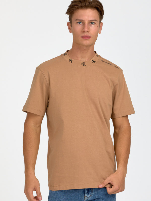 Logo Jacquard Tee Timeless Camel / L