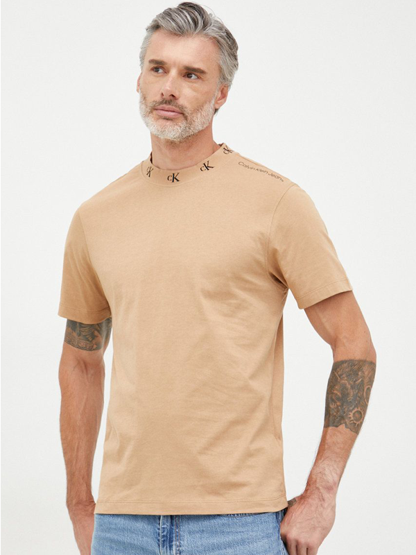 Logo Jacquard Tee Timeless Camel / L