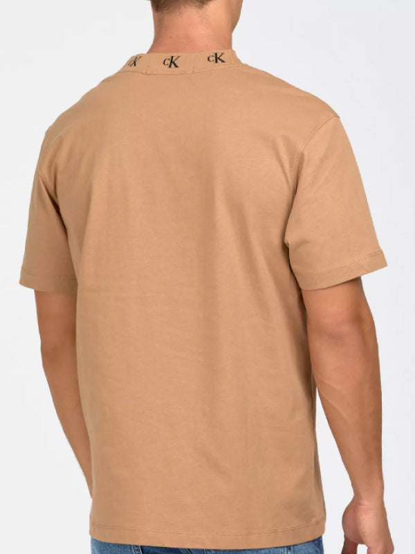 Logo Jacquard Tee Timeless Camel / L