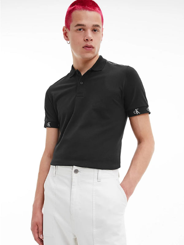 Logo Jacquard Polo Ck Black / L