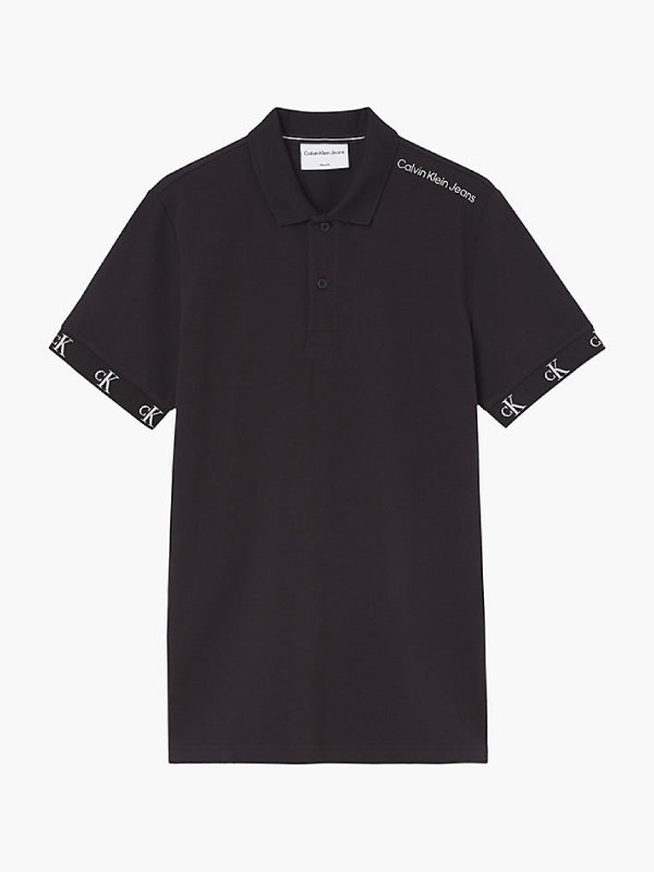 Logo Jacquard Polo Ck Black / L