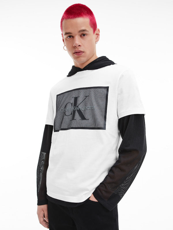 Monologo Mesh Box Tee Bright White / L