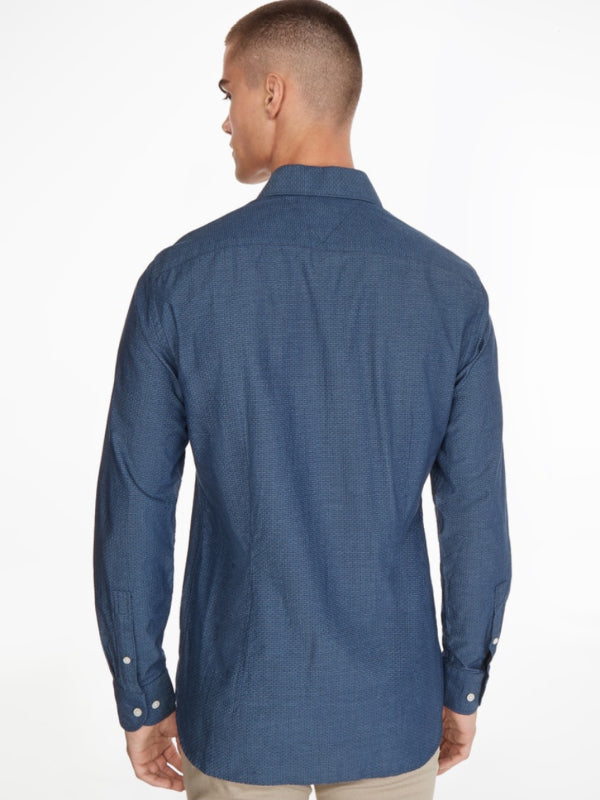 Dc Chambray Dobby Sf Shirt Dark Blue / Light Blue / L