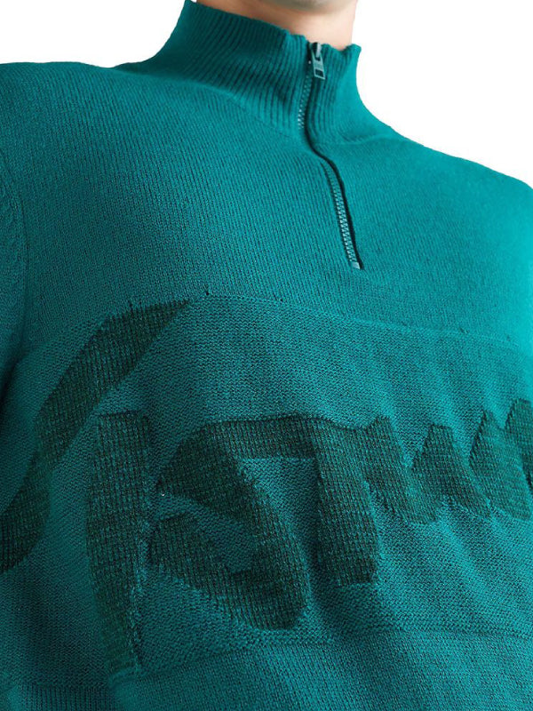 Tjm Rlxd Signature Half Zip Dark Turf Green / L