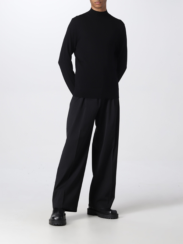 Superior Wool Mock Neck Sweater Ck Black / L