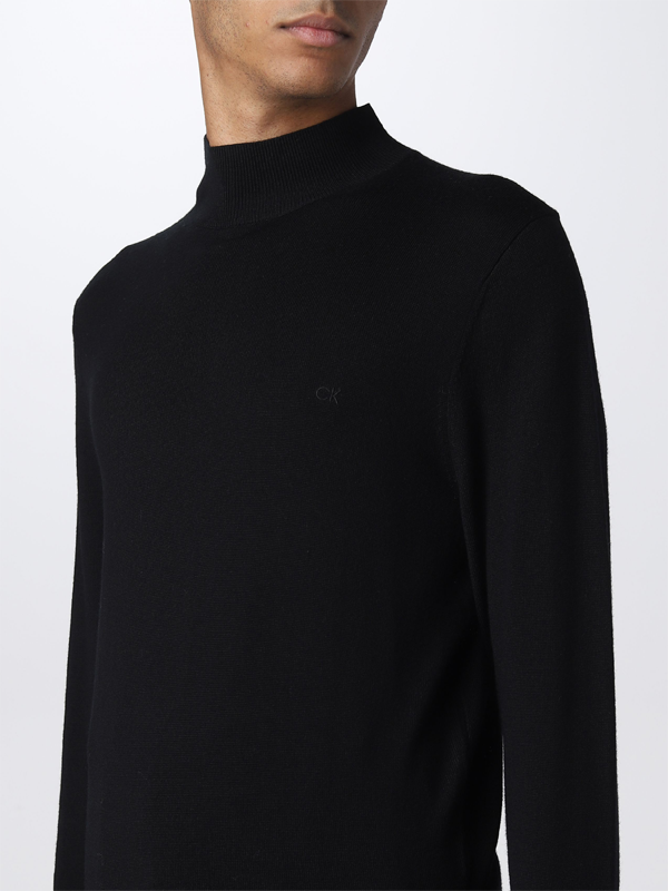 Superior Wool Mock Neck Sweater Ck Black / L