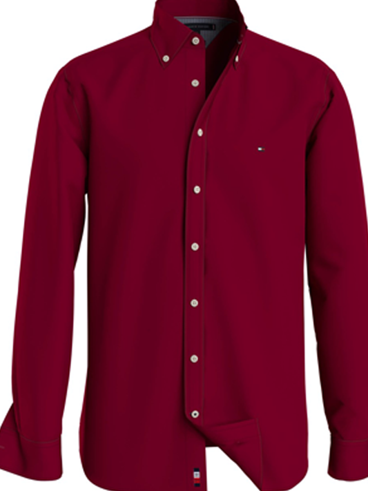 Natural Soft Solid Rf Shirt Deep Rouge / L