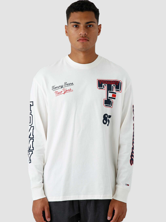 Tjm Skater Ls Collegiate Tee Ancient White / L