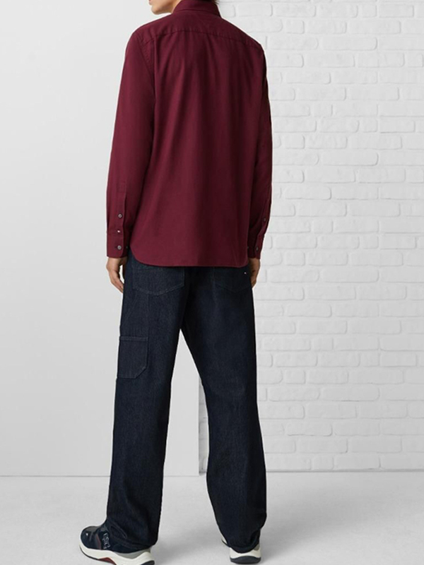 Cashmere Touch Monogram Rf Shirt Deep Burgundy / L