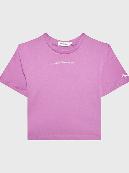 Ckj Logo Boxy T-Shirt Iris Orchid / 10