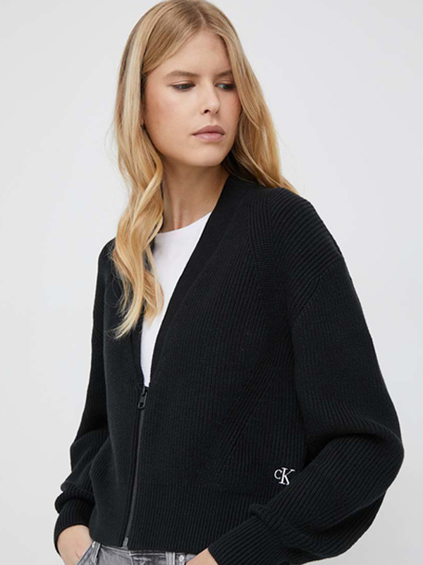 Ck Chunky Zip-Through Ck Black / S